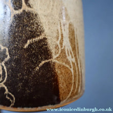 Load image into Gallery viewer, 1980s STUDIO POTTERY. Large Mug with Abstract Floral Motifs. Crich Pottery (Diana Worthy)
