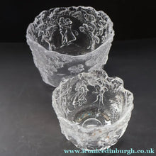 Load image into Gallery viewer, 1980s Swedish Kosta Boda Pair of Clear Rhapsody Bowls by Kjell Engman - Scandinavian Glass
