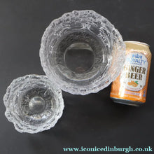 Load image into Gallery viewer, 1980s Swedish Kosta Boda Pair of Clear Rhapsody Bowls by Kjell Engman - Scandinavian Glass
