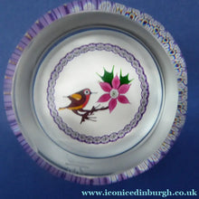 Load image into Gallery viewer, CHRISTMAS ROBIN 1981. SCOTTISH Caithness Glass Faceted Paperweight
