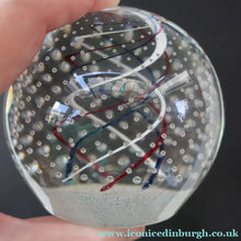Load image into Gallery viewer, SCOTTISH PAPERWEIGHT. 1981 Scottish CAITHNESS GLASS Paperweight entitled CONGRATULATIONS by Colin Terris
