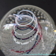 Load image into Gallery viewer, SCOTTISH PAPERWEIGHT. 1981 Scottish CAITHNESS GLASS Paperweight entitled CONGRATULATIONS by Colin Terris
