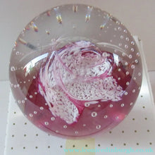Load image into Gallery viewer, 1980s Innes Burns Pink Cauldron Caithness Scottish Glass Paperweight
