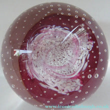 Load image into Gallery viewer, 1980s Innes Burns Pink Cauldron Caithness Scottish Glass Paperweight
