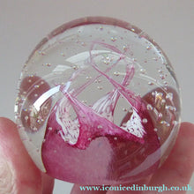 Load image into Gallery viewer, 1980s Innes Burns Pink Cauldron Caithness Scottish Glass Paperweight
