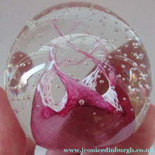 Load image into Gallery viewer, 1980s Innes Burns Pink Cauldron Caithness Scottish Glass Paperweight
