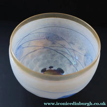Load image into Gallery viewer, 1982 Swedish Kosta Boda Medium Galaxy Glass Bowl by Bertil Vallien. From the Galaxy Blue Series - Scandinavian Glass
