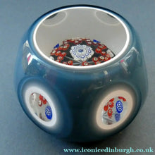 Load image into Gallery viewer, 1982 WHITEFRIARS Faceted Paperweight with Double Overlay. Star of Roses by Colin Terris
