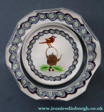 Load image into Gallery viewer, Scottish Caithness Glass Paperweight: ROBIN AND KETTLE by Colin Terris 1983
