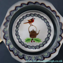 Load image into Gallery viewer, Scottish Caithness Glass Paperweight: ROBIN AND KETTLE by Colin Terris 1983
