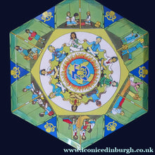 Load image into Gallery viewer, GIRL GUIDES 75th ANNIVERSARY Tin. 1985 Vintage Cadbury's Biscuit or Cake Tin. Excellent Condition
