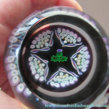 Load image into Gallery viewer, Caithness Glass for Edinburgh Crystal Limited Edition Thistle Paperweight
