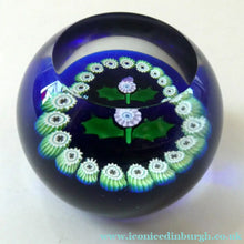 Load image into Gallery viewer, 1987 Vintage CAITHNESS GLASS Miniature Faceted Paperweight with Thistle
