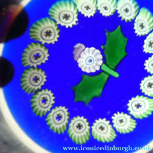 Load image into Gallery viewer, 1987 Vintage CAITHNESS GLASS Miniature Faceted Paperweight with Thistle
