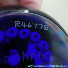Load image into Gallery viewer, 1987 Vintage CAITHNESS GLASS Miniature Faceted Paperweight with Thistle
