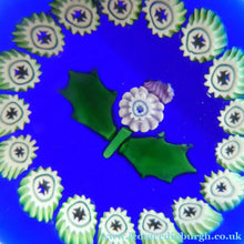 Load image into Gallery viewer, 1987 Vintage CAITHNESS GLASS Miniature Faceted Paperweight with Thistle
