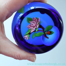 Load image into Gallery viewer, Vintage LIMITED EDITION 1988 Caithness Glass Paperweight. Entitled "Rose and Ladybird" by William Manson
