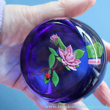 Load image into Gallery viewer, Vintage LIMITED EDITION 1988 Caithness Glass Paperweight. Entitled "Rose and Ladybird" by William Manson
