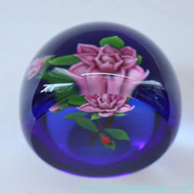 Load image into Gallery viewer, Vintage LIMITED EDITION 1988 Caithness Glass Paperweight. Entitled "Rose and Ladybird" by William Manson
