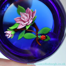 Load image into Gallery viewer, Vintage LIMITED EDITION 1988 Caithness Glass Paperweight. Entitled "Rose and Ladybird" by William Manson
