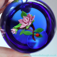 Load image into Gallery viewer, Vintage LIMITED EDITION 1988 Caithness Glass Paperweight. Entitled "Rose and Ladybird" by William Manson

