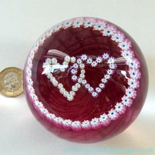 Load image into Gallery viewer, 1989 Caithness Paperweight. Double Heart or LUCKENBOOTH Motif by COLIN TERRIS
