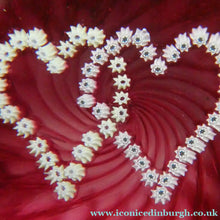 Load image into Gallery viewer, Vintage 1989 Caithness Paperweight. Double Heart or LUCKENBOOTH Motif by COLIN TERRIS
