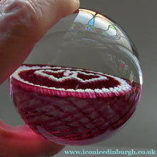 Load image into Gallery viewer, 1989 Caithness Paperweight. Double Heart or LUCKENBOOTH Motif by COLIN TERRIS
