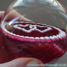 Load image into Gallery viewer, 1989 Caithness Paperweight. Double Heart or LUCKENBOOTH Motif by COLIN TERRIS
