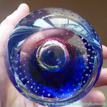 Load image into Gallery viewer, SCOTTISH PAPERWEIGHT. Planetarium Limited Edition by Caithness Glass with Bubble Inclusion and Faceted Window Panel

