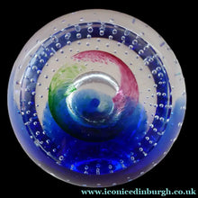 Load image into Gallery viewer, Planetarium Limited Edition by Caithness Glass with Bubble Inclusion and Faceted Window Panel
