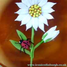 Load image into Gallery viewer, SCOTTISH Limited Edition 1990 Caithness Paperweight DAISY &amp; LADYBIRD by William Manson. Signed to the base

