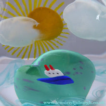 Load image into Gallery viewer, Caithness Glass Paperweight. FANTASY ISLAND: (Sailing By) Designed by Sarah Peterson

