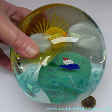 Load image into Gallery viewer, Caithness Glass Paperweight. FANTASY ISLAND: (Sailing By) Designed by Sarah Peterson
