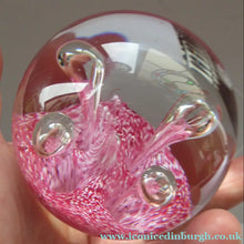 Load image into Gallery viewer, SCOTTISH PAPERWEIGHT: Vintage Caithness Paperweight: MOONFLOWER by Colin Terris. Pink Version

