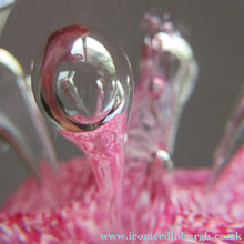 Load image into Gallery viewer, SCOTTISH PAPERWEIGHT: Vintage Caithness Paperweight: MOONFLOWER by Colin Terris. Pink Version
