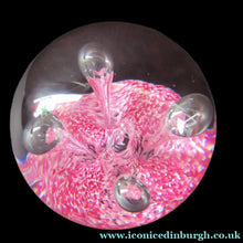 Load image into Gallery viewer, SCOTTISH PAPERWEIGHT: Vintage Caithness Paperweight: MOONFLOWER by Colin Terris. Pink Version
