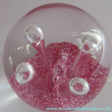 Load image into Gallery viewer, SCOTTISH PAPERWEIGHT: Vintage Caithness Paperweight: MOONFLOWER by Colin Terris. Pink Version
