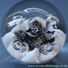 Load image into Gallery viewer, SCOTTISH PAPERWEIGHT: Vintage Caithness Paperweight: MOONFLOWER by Colin Terris. White Version

