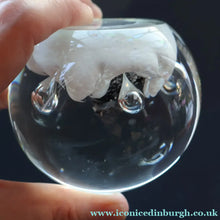 Load image into Gallery viewer, SCOTTISH PAPERWEIGHT: Vintage Caithness Paperweight: MOONFLOWER by Colin Terris. White Version
