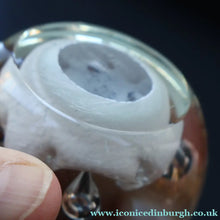 Load image into Gallery viewer, SCOTTISH PAPERWEIGHT: Vintage Caithness Paperweight: MOONFLOWER by Colin Terris. White Version
