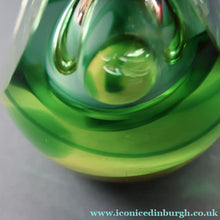 Load image into Gallery viewer, SCOTTISH PAPERWEIGHT: Vintage 1990s Caithness Paperweight: ORGANIC (Green)
