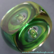 Load image into Gallery viewer, SCOTTISH PAPERWEIGHT: Vintage 1990s Caithness Paperweight: ORGANIC (Green)
