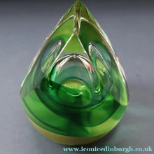 Load image into Gallery viewer, SCOTTISH PAPERWEIGHT: Vintage 1990s Caithness Paperweight: ORGANIC (Green)
