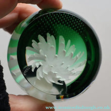 Load image into Gallery viewer, SCOTTISH PAPERWEIGHT: Vintage 1990s Caithness Paperweight: WHITE ASTER (B)
