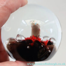 Load image into Gallery viewer, SCOTTISH PAPERWEIGHT: Vintage Caithness Paperweight: MOONFLOWER by Colin Terris. Red Version 
