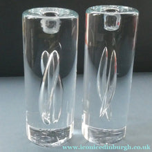 Load image into Gallery viewer, 1990s Large Timo Sarpaneva Chunky Clear Glass "JANUS" Candlestick for Iittala
