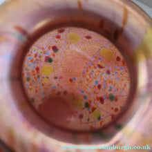 Load image into Gallery viewer, LARGE 1990s Isle of Wight Pink AZURENE Globular Studio Glass with Paper Label
