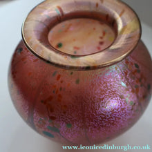 Load image into Gallery viewer, LARGE 1990s Isle of Wight Pink AZURENE Globular Studio Glass with Paper Label
