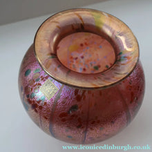 Load image into Gallery viewer, LARGE 1990s Isle of Wight Pink AZURENE Globular Studio Glass with Paper Label
